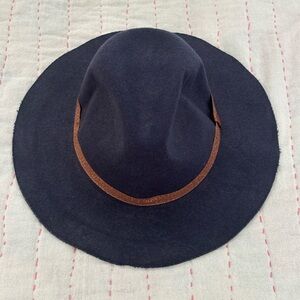 GAP Dark Blue Fedora with Brown Band